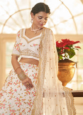 Famous White Colour Lehenga Choli